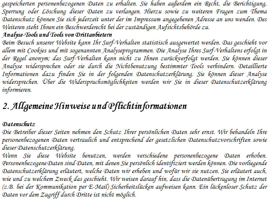 Datenschutzerklärung - Buchhandlung Goerke - Inh. Kristin Mielke - Schmölln/Thür.